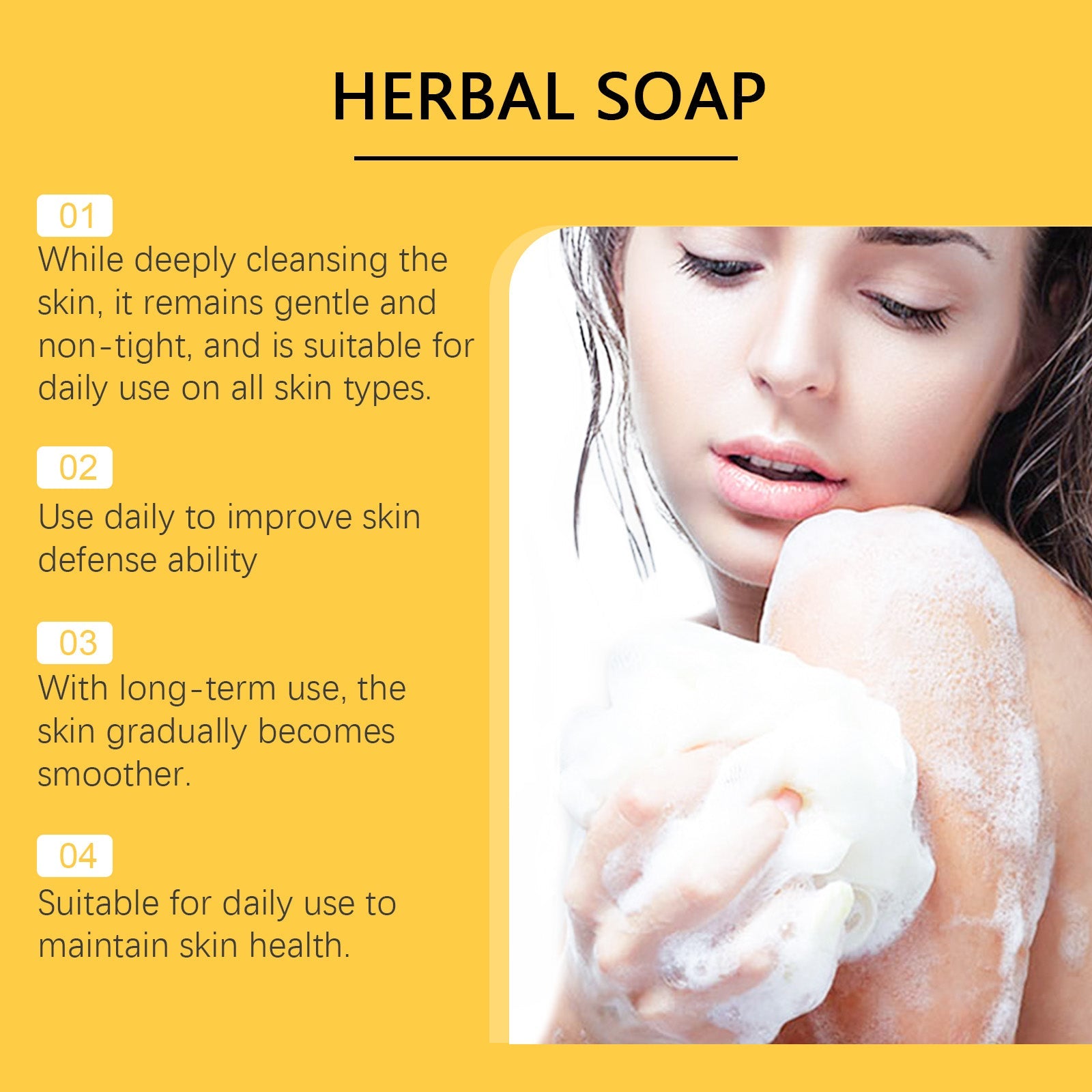 Turmeric Herbal Beauty Soap – Deep Cleansing & Moisturizing