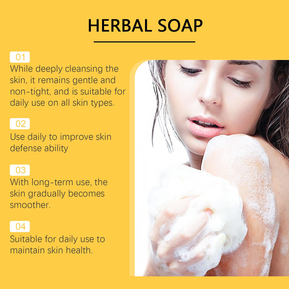 Turmeric Herbal Beauty Soap – Deep Cleansing & Moisturizing