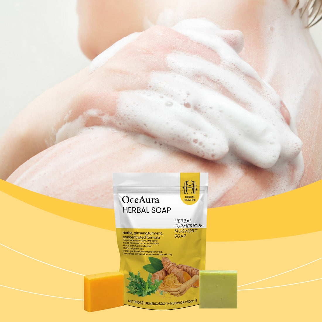 Turmeric Herbal Beauty Soap – Deep Cleansing & Moisturizing