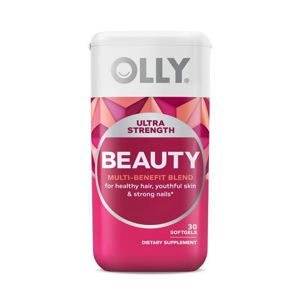 OLLY Ultra Strength Beauty Softgels – Hair, Skin & Nails Support