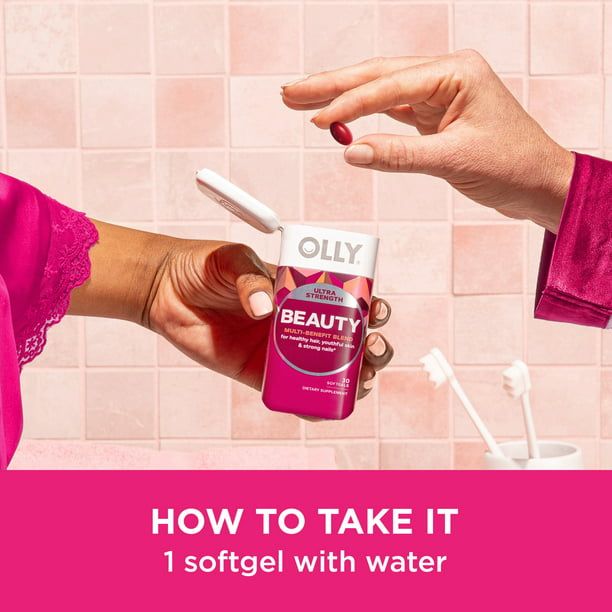 OLLY Ultra Strength Beauty Softgels – Hair, Skin & Nails Support