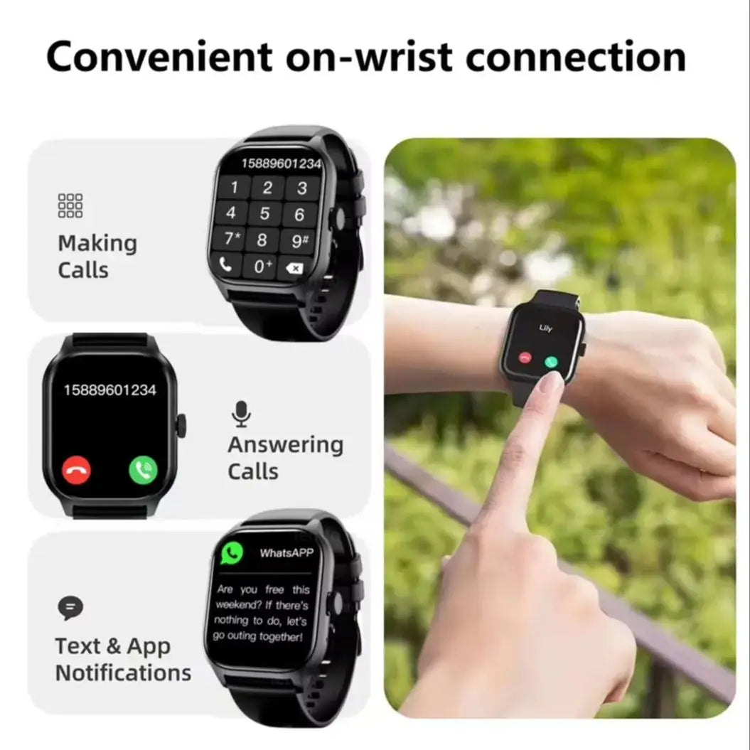 Smart Watch – Bluetooth Call & Fitness Tracker for Men & Women