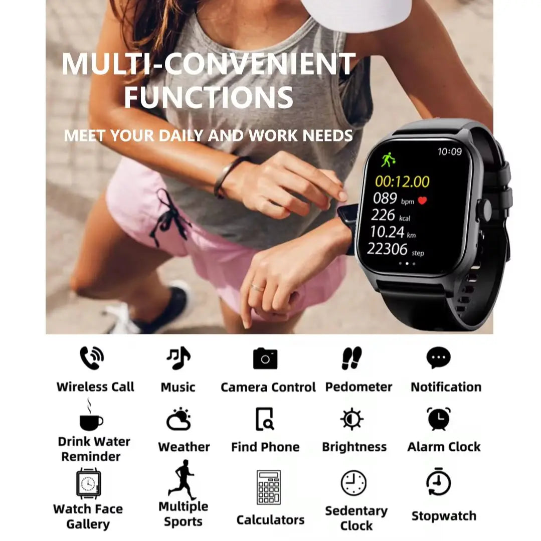 Smart Watch – Bluetooth Call & Fitness Tracker for Men & Women