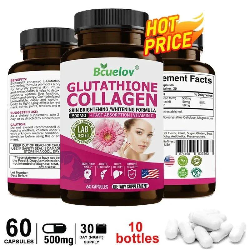 Glutathione Collagen Supplement – Skin, Hair & Nails Support