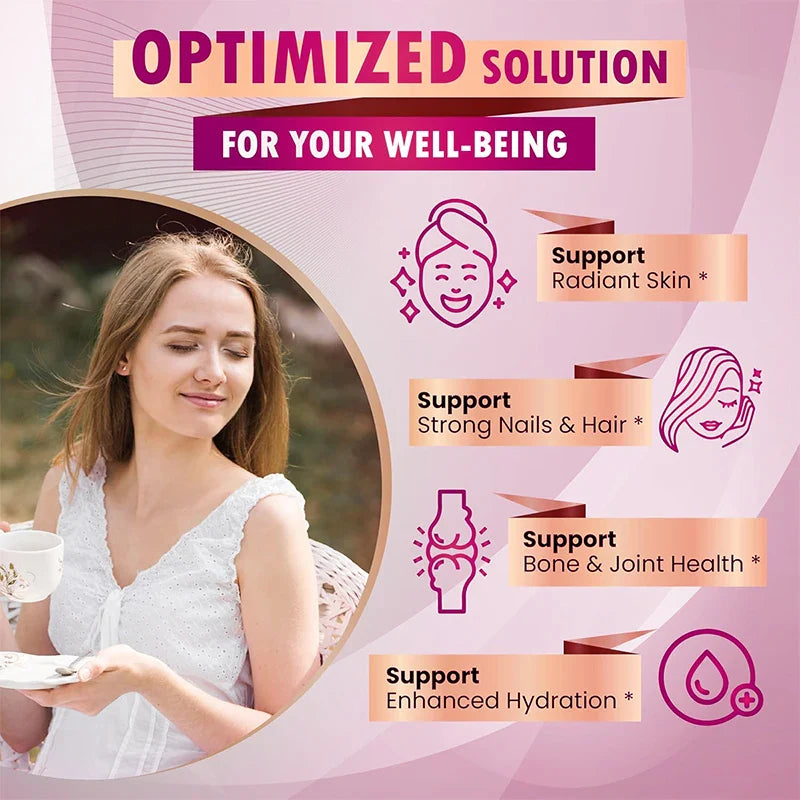 Collagen Capsules – Biotin & Keratin Anti-Aging Support