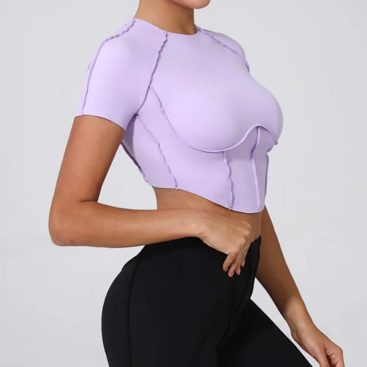 NudeFit Quick-Dry Yoga Top - Seamless Activewear