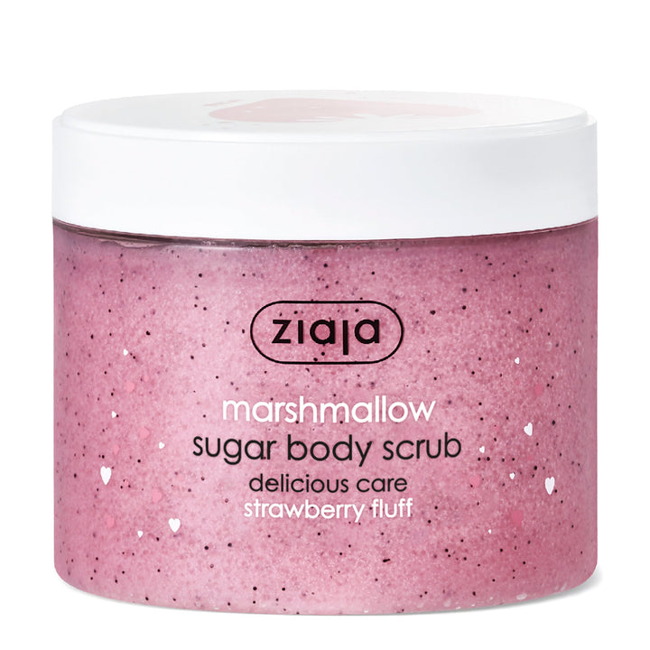 Marshmallow Strawberry Fluff Sugar Body Scrub – Delicious Skin Care